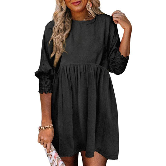 MIRASOL™ – Casual Crew Neck Loose Fit Mini Dress