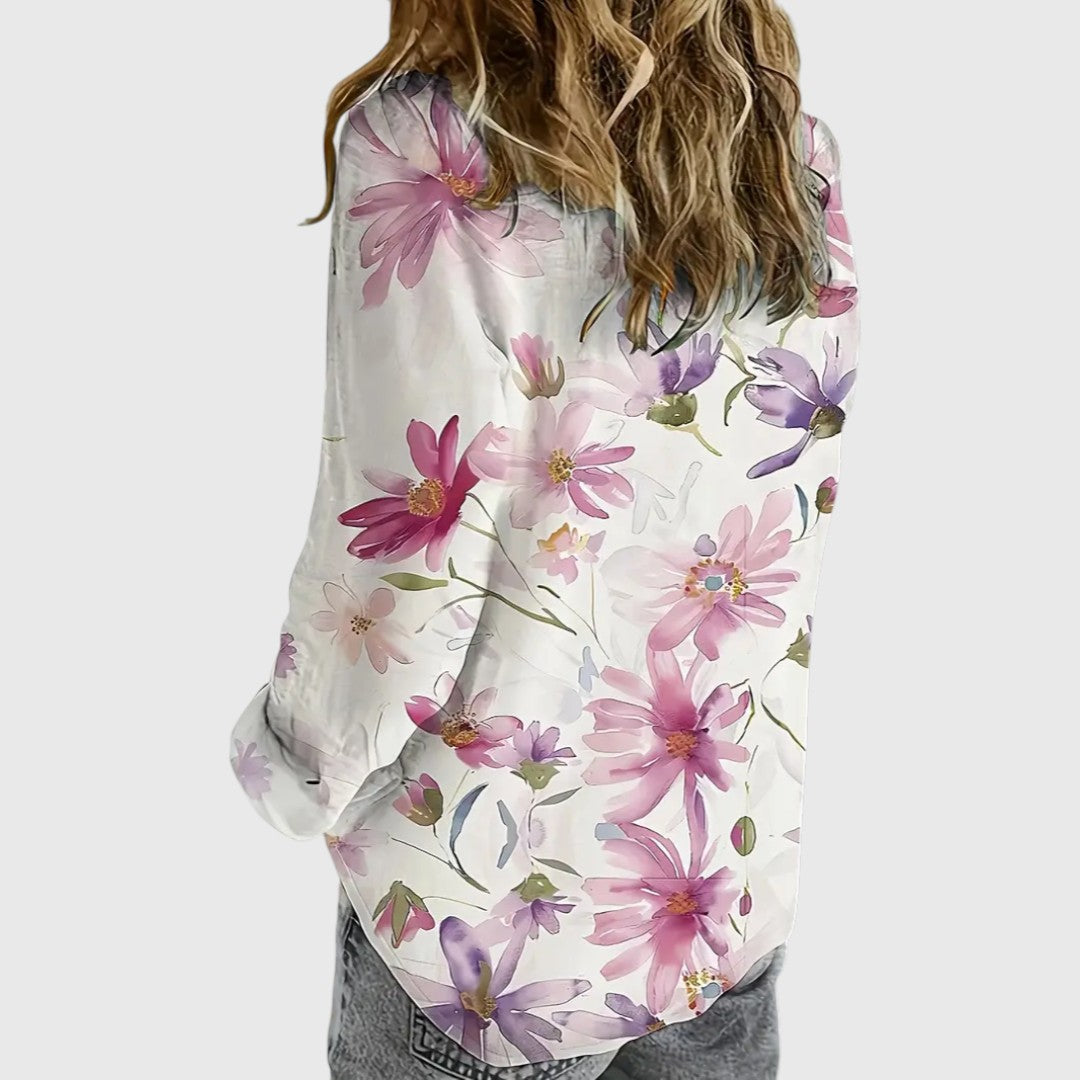 Audrey - Lightweight Summer Floral Blouse