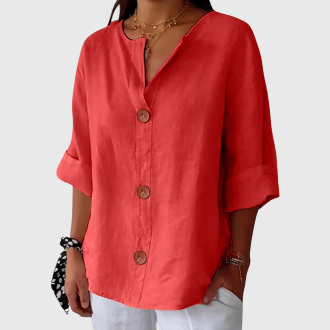Reza - Casual Textured Blouse