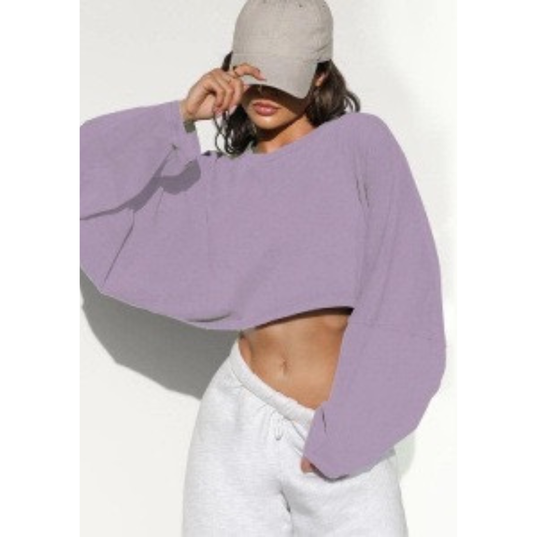 SKYE™ - Casual Cropped Pullover Sweatshirt