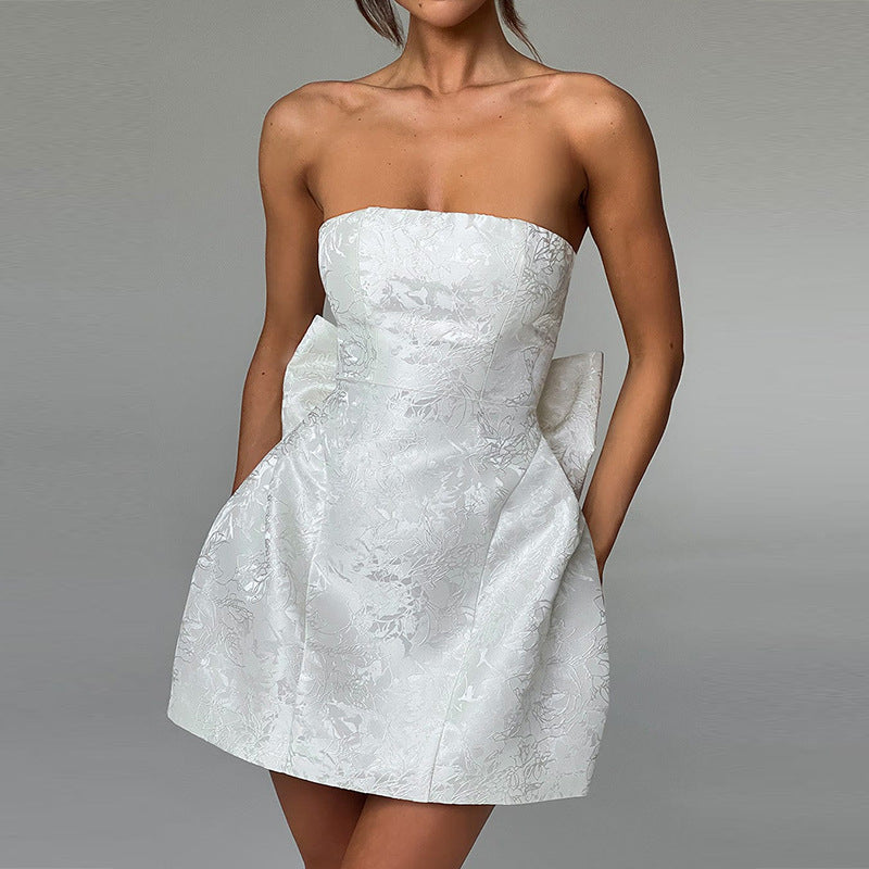 CAROLINE™ - Elegant Strapless A-Line Tube Dress for Summer & Dating