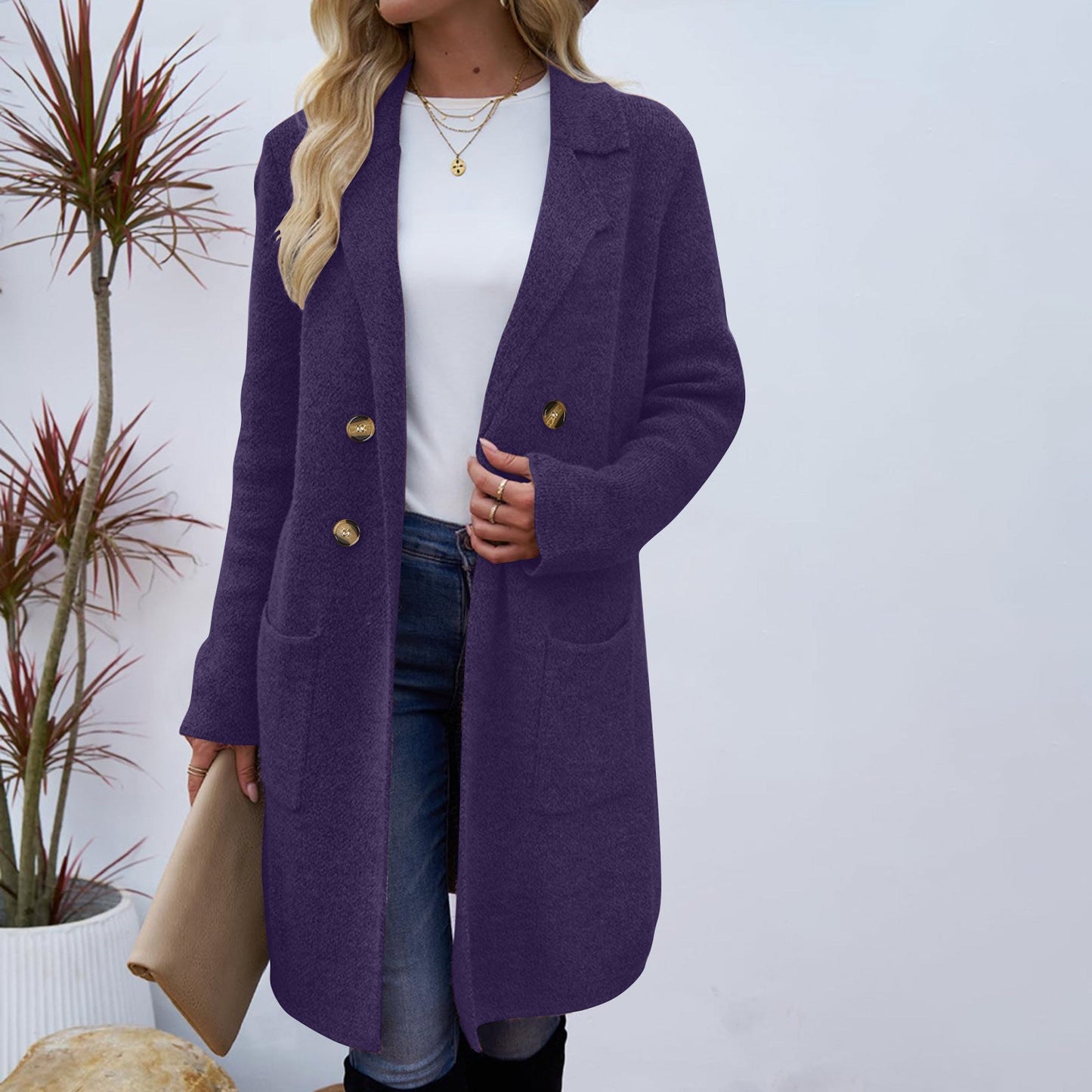ZAHEKA™ - Casual Long Sleeve Mid Length Coat